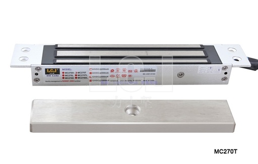 [MC270T-TW-HK] 力士堅LCJ正品 MC270T 單門磁力鎖 門禁電子鎖 單門暗裝型