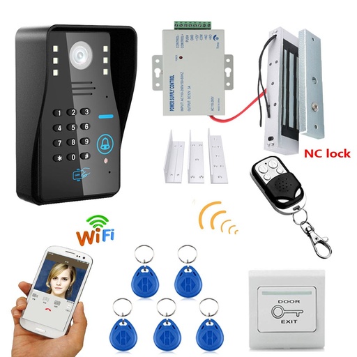 [MJFR11-1-HK] Mountainone防水720p無線WiFi RFID密碼視頻視頻門電話門鈴對講系統+1