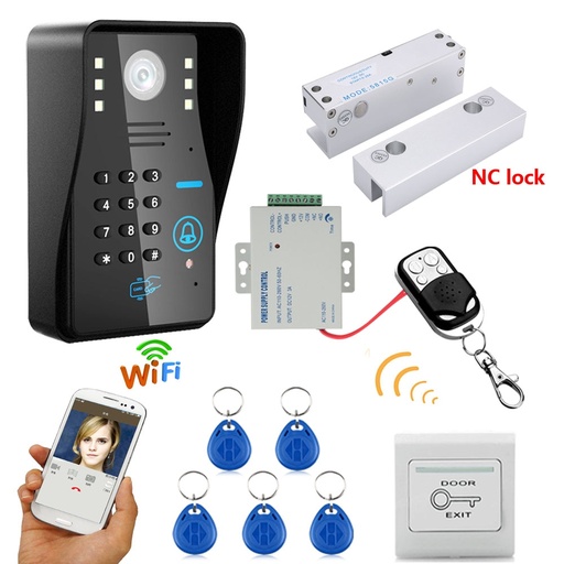 [MSJ11-HK] Mountainone Wireless WiFi RFID密碼訪問控制對講系統 +電螺栓鎖列板