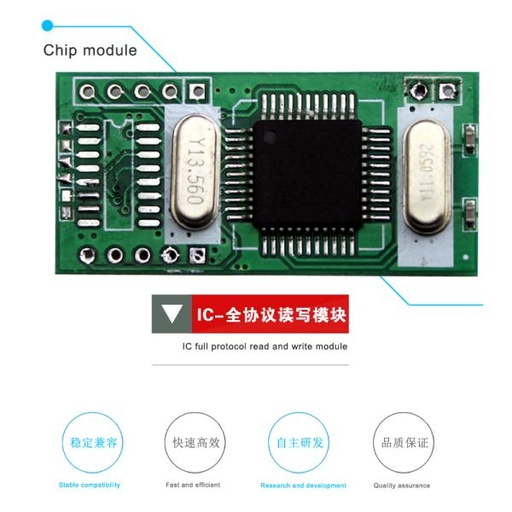 [reader12-TW-HK] rfid門禁讀寫器13.56M高頻雙協議IC射頻讀寫模組14443A/B協定