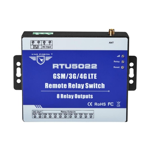 [RTU5022-HK] GSM遠程繼電器開關SMS警報控制SMS App App Timer，用於8 Rela的街道輕泵控制