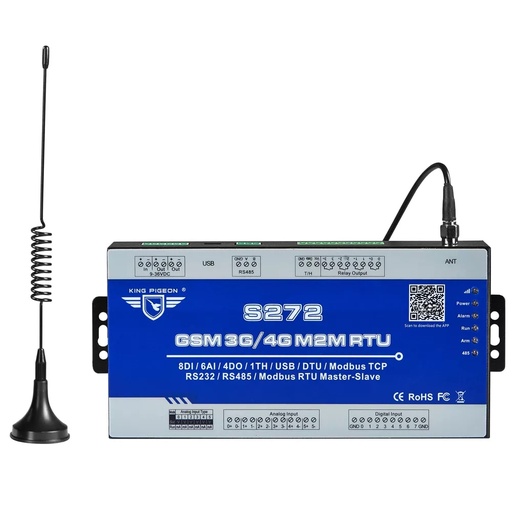 [RTUS272-HK] 工業4G Cellular Modbus RTU大師PLC智能電錶遠程數據採集MQTT IOT網關