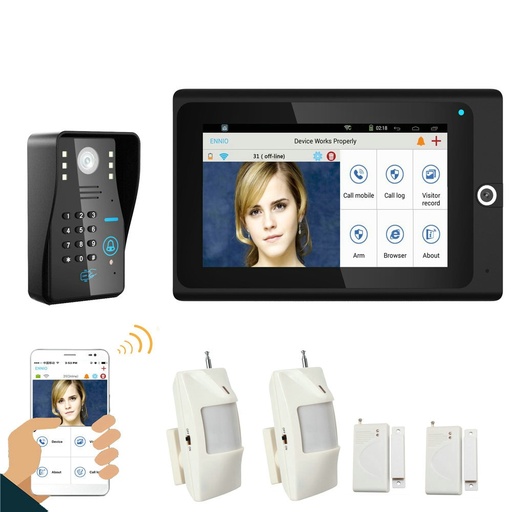[SY705BMKB11-HK] 受歡迎的7“ WiFi無線RFID密碼視頻視頻門電話對Intercom DOORCOM ip Camera Home Home Alarm Alarm syste syste