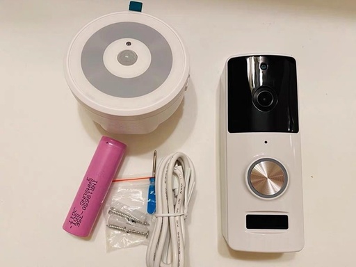 [WCAM101119340317-HK] 鋰電池門鈴4800 mah Wifi智能視頻門手機帶有tuya應用的別墅
